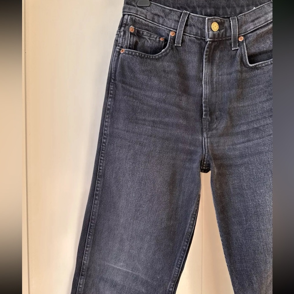 B Sides Plein Relaxed Straight Stil Black Jean - Made in USA - size 25 - Picture 13 of 13